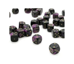 Tout Pour le Jeu Dé à jouer marbré violet/noir 16 mm