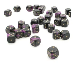 Tout Pour le Jeu Dé à jouer marbré violet/noir 16 mm