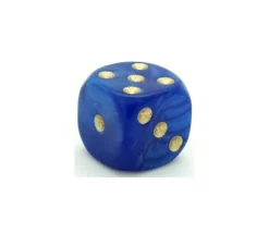 Tout Pour le Jeu Dé à jouer nacré bleu de couleur 16 mm