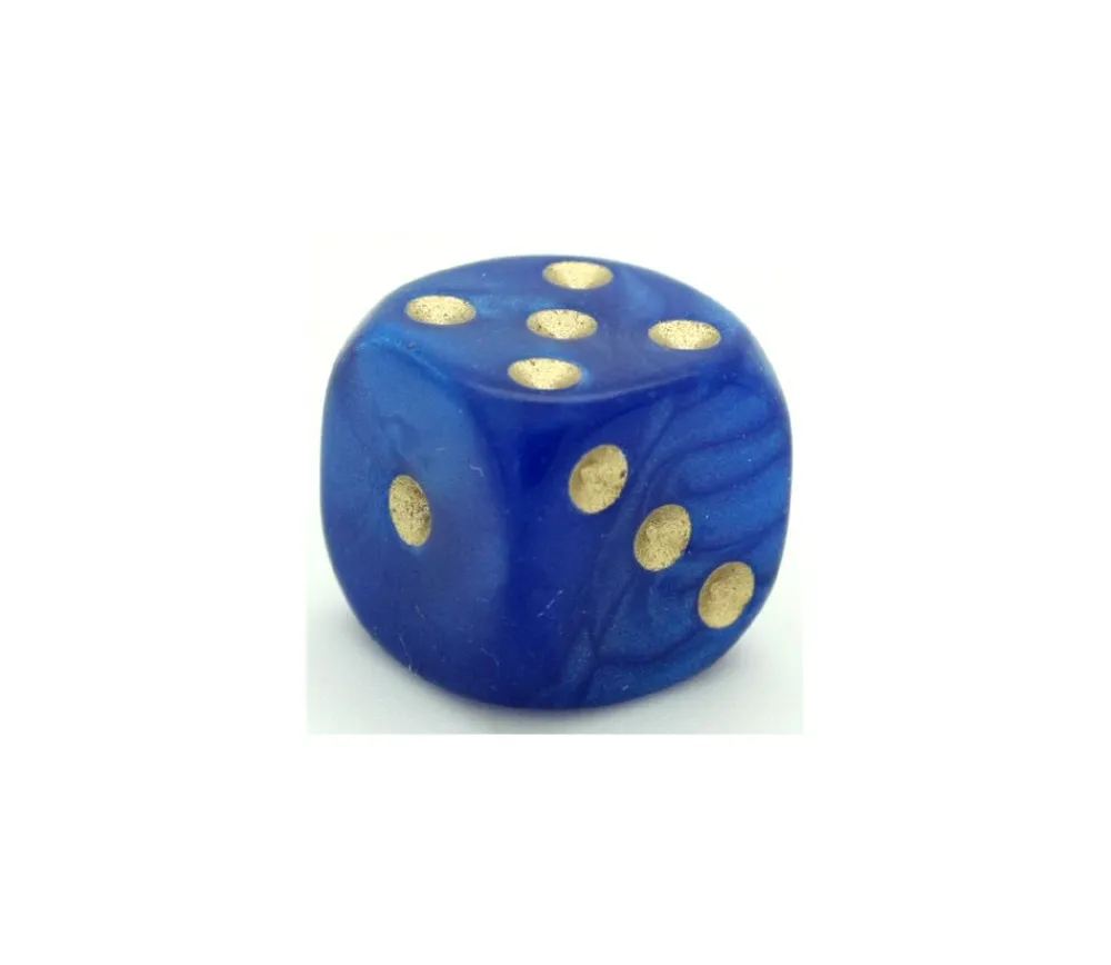 Tout Pour le Jeu Dé à jouer nacré bleu de couleur 16 mm
