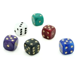 Tout Pour le Jeu Dé à jouer nacré bleu de couleur 16 mm
