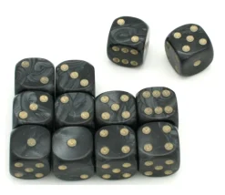 Tout Pour le Jeu Dé à jouer nacré noir de couleur 16 mm
