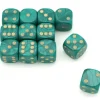Tout Pour le Jeu Dé à jouer nacré vert de couleur 16 mm