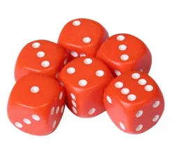 Tout Pour le Jeu Dé à jouer orange 16 mm standard points de 1 à 6 pour jeu de société à l'unité