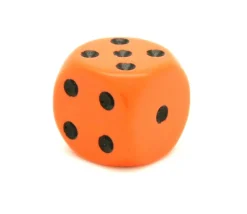 Tout Pour le Jeu Dé à jouer orange 16 mm standard points de 1 à 6 pour jeu de société à l'unité