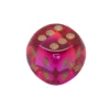 Tout Pour le Jeu Dé à jouer translucide rouge-violet points dorés 16 mm