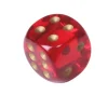 Tout Pour le Jeu Dé à jouer translucide rouge doré 16 mm