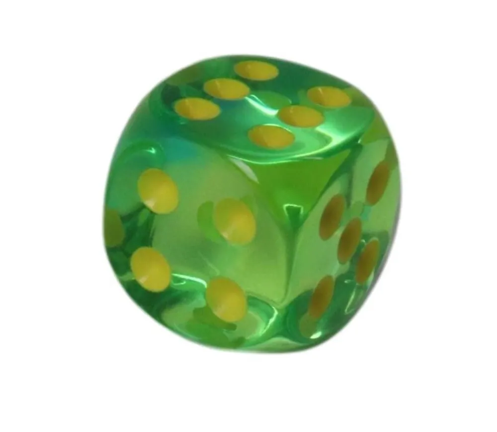 Tout Pour le Jeu Dé à jouer translucide vert/bleu 16 mm