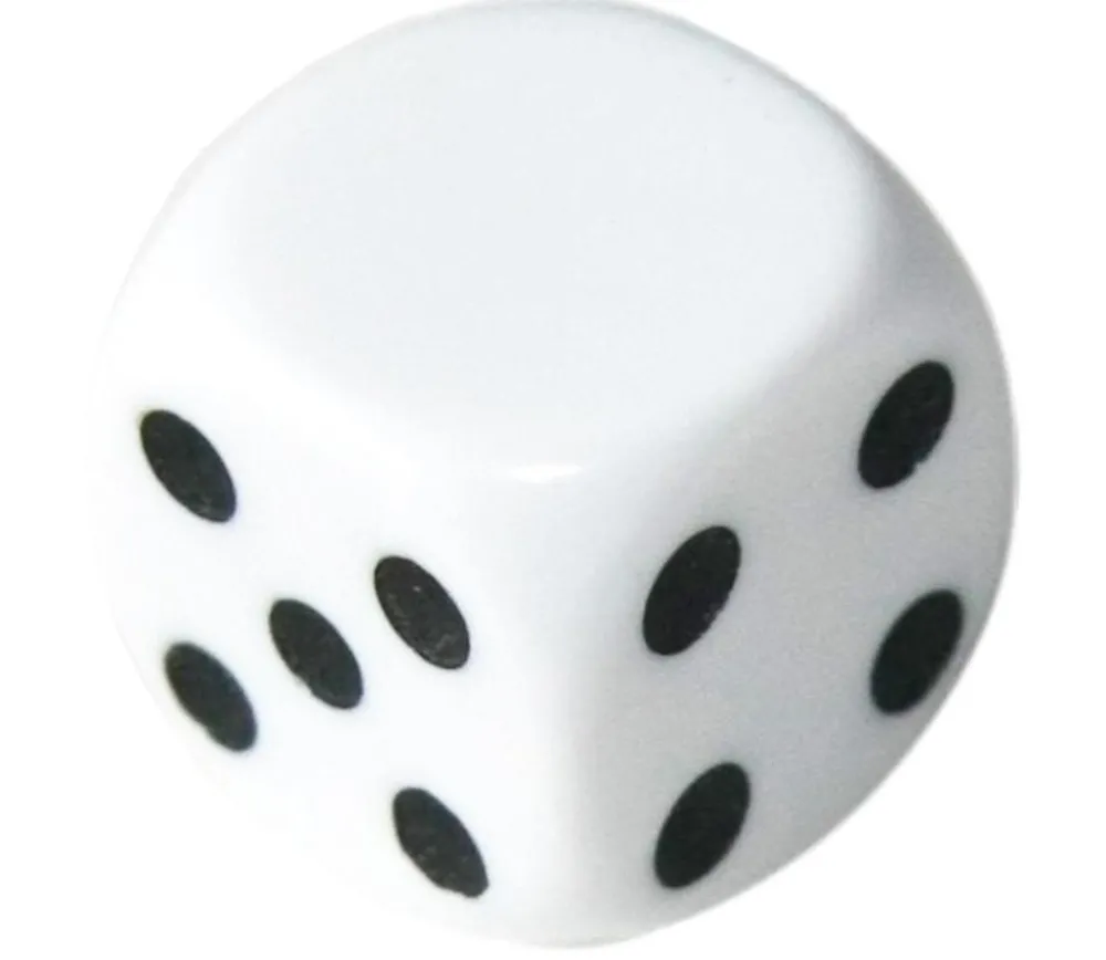 Tout Pour le Jeu Dé 16 mm 1 face neutre et 5 faces points plastique
