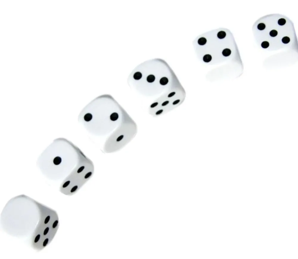Tout Pour le Jeu Dé 16 mm 1 face neutre et 5 faces points plastique
