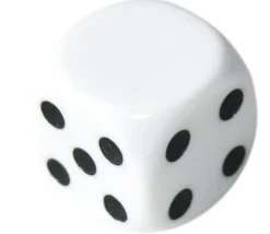 Tout Pour le Jeu Dé 16 mm 1 face neutre et 5 faces points plastique