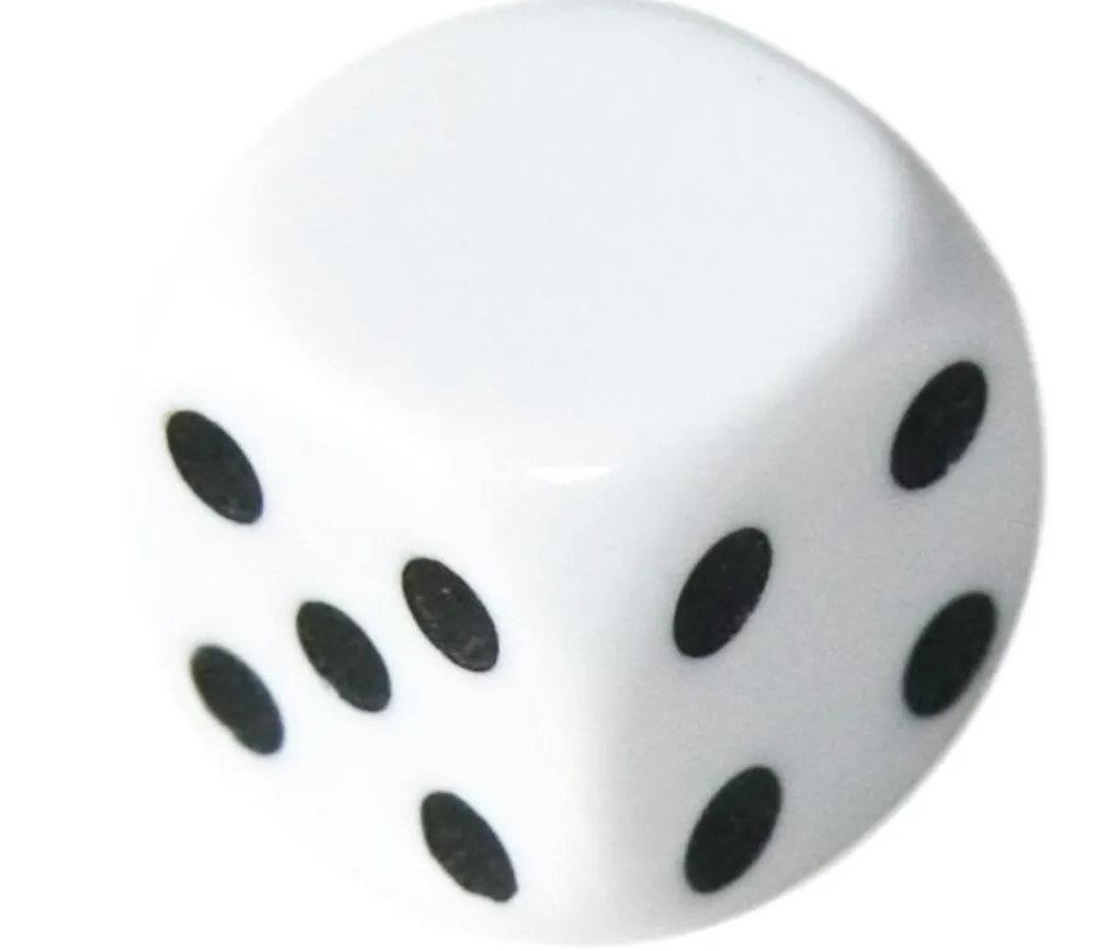 Tout Pour le Jeu Dé 16 mm 1 face neutre et 5 faces points plastique