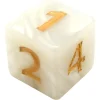 Tout Pour le Jeu Dé 25 mm de 1 à 6 blanc nacré pour jeux