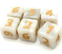 Tout Pour le Jeu Dé 25 mm de 1 à 6 blanc nacré pour jeux