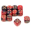 Tout Pour le Jeu Dé 16 mm effet mixé rouge violet points dorés