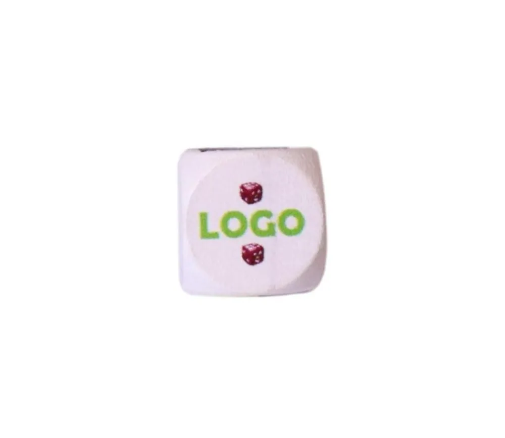 Tout Pour le Jeu Dé 16 mm en bois blanc : 1 face personnalisée avec votre image