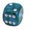 Tout Pour le Jeu Dé 12 mm en plastique interférence effet irisé vert bleu métallique
