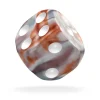 Tout Pour le Jeu Dé 16 mm marbré argent et cuivre Oakie Doakie D6