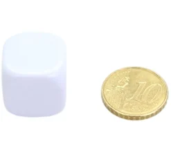 Tout Pour le Jeu Dé 18 mm plastique neutre à personnaliser blanc