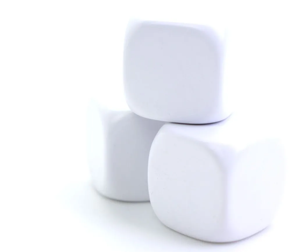 Tout Pour le Jeu Dé 22 mm plastique neutre à personnaliser blanc