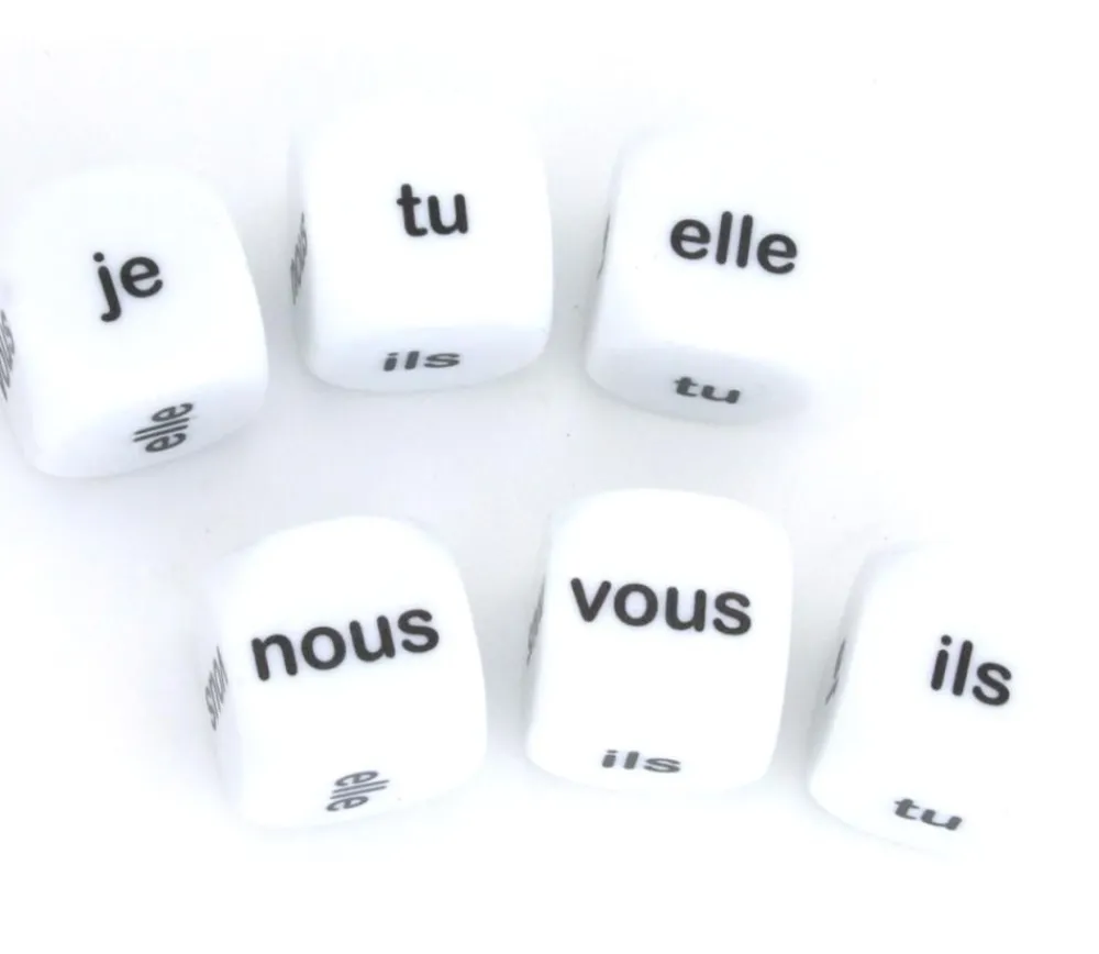 Tout Pour le Jeu Dé 22 mm pronom personnel je tu elle nous vous ils