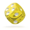 Tout Pour le Jeu Dé 16 mm translucide jaune points blancs Oakie Doakie