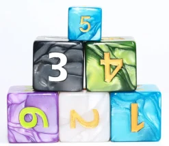 Tout Pour le Jeu Dé 25 mm violet nacré de 1 à 6 pour jeux