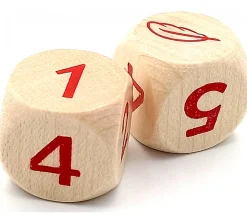 Tout Pour le Jeu Dé 12345 plume en bois de 16 mm