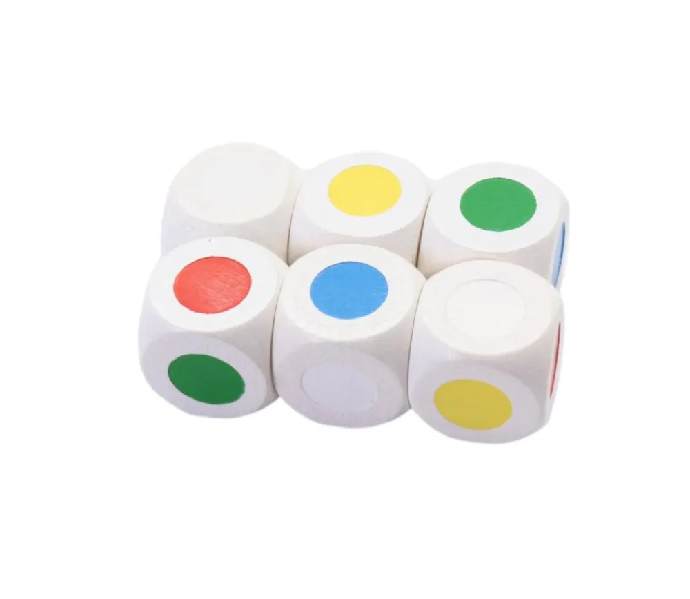 Tout Pour le Jeu Dé 4 points couleurs 18 mm RVBJ et 2 blancs