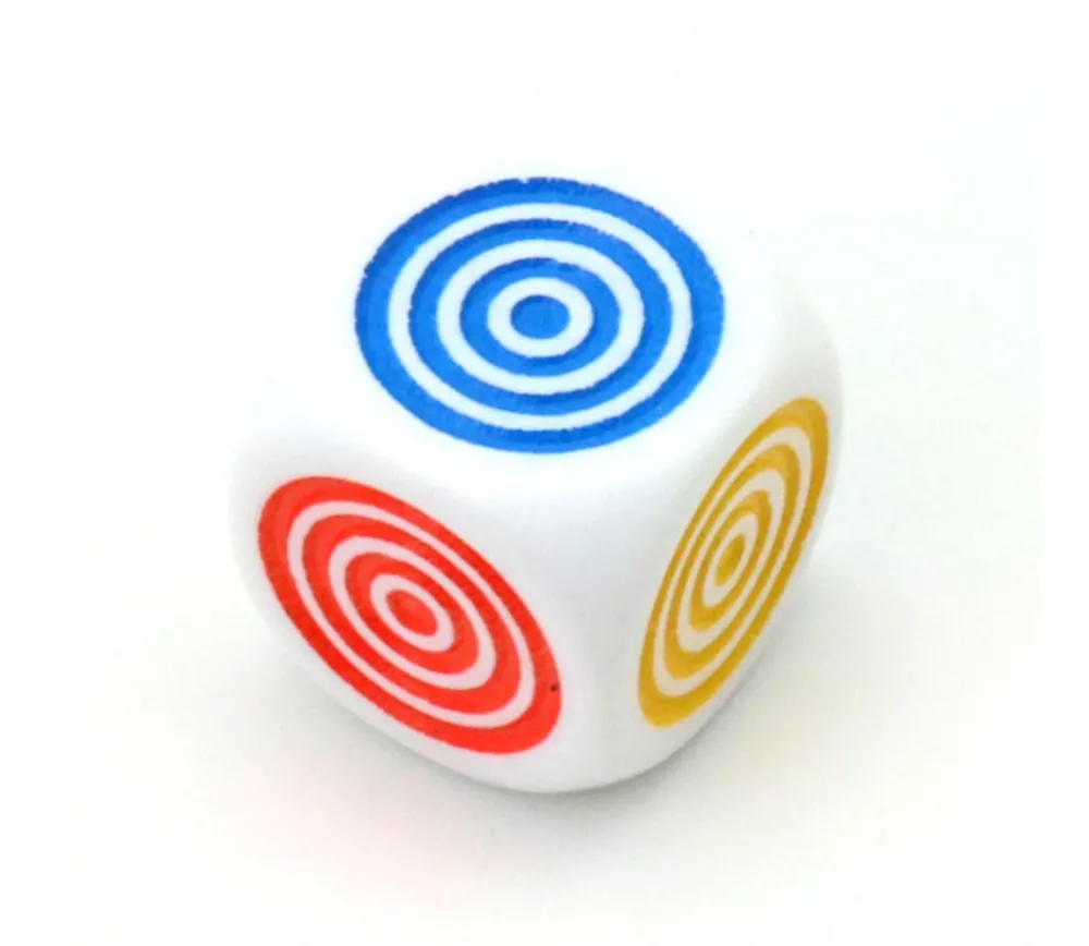 Tout Pour le Jeu Dé 6 points couleurs cylindriques 16 mm plastique