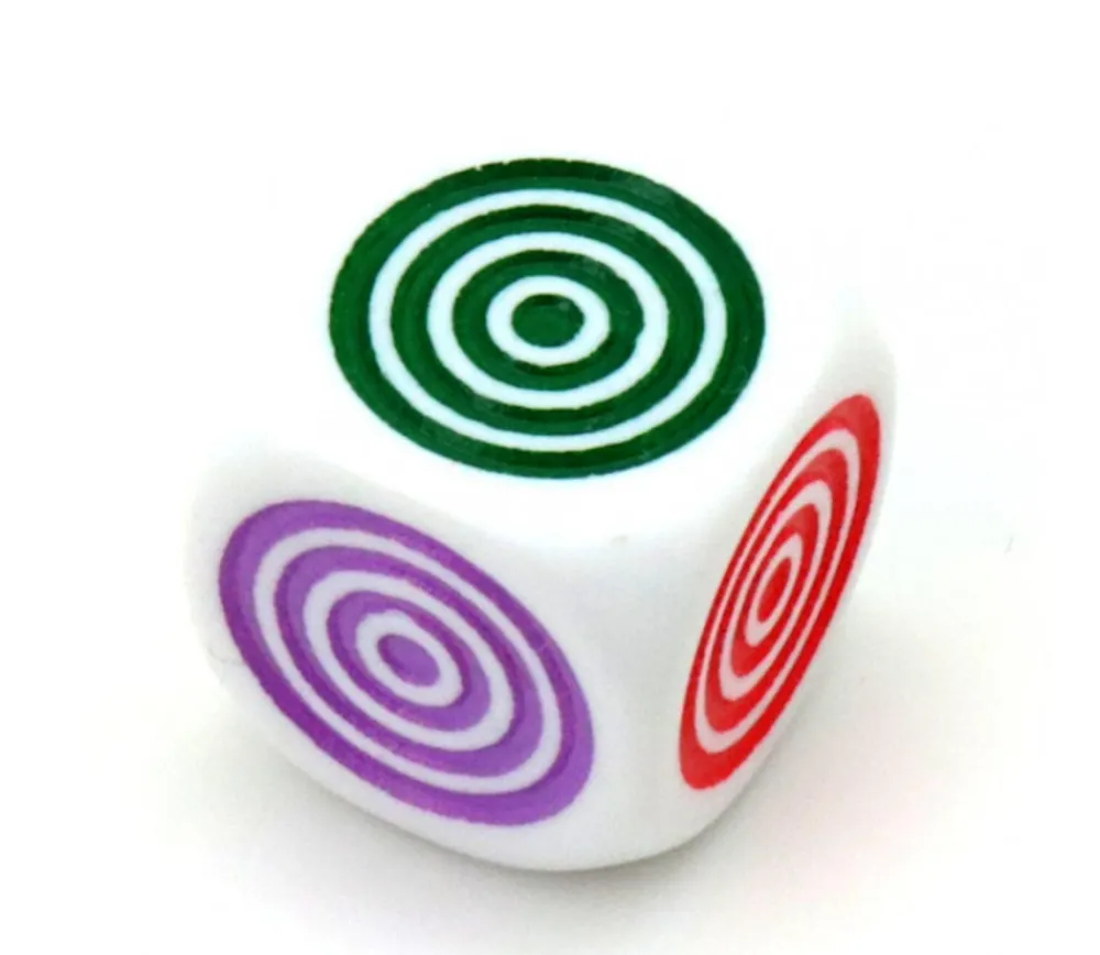 Tout Pour le Jeu Dé 6 points couleurs cylindriques 16 mm plastique