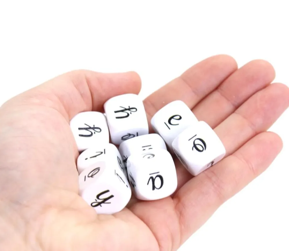 Tout Pour le Jeu Dé 6 voyelles aeiouy lettres 16 mm