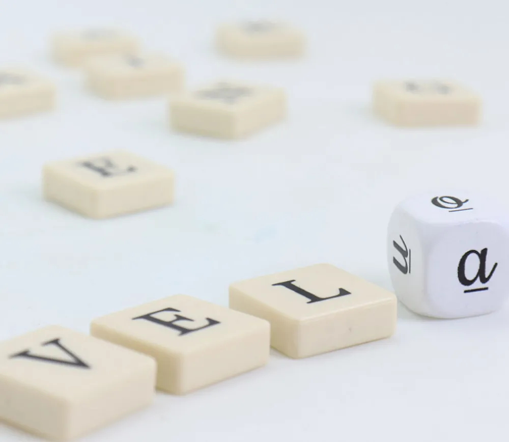 Tout Pour le Jeu Dé 6 voyelles aeiouy lettres 16 mm