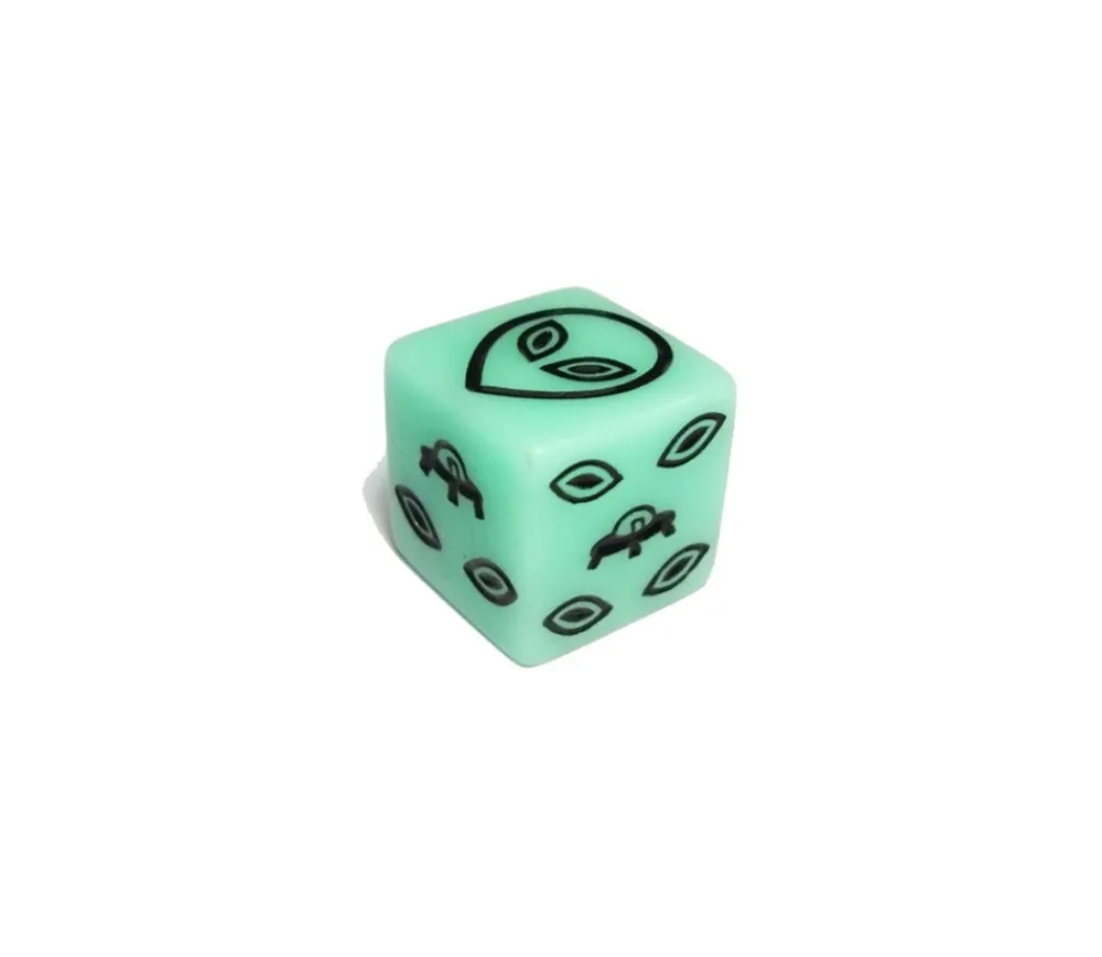 Tout Pour le Jeu Dé alien phosphorescent 16 mm