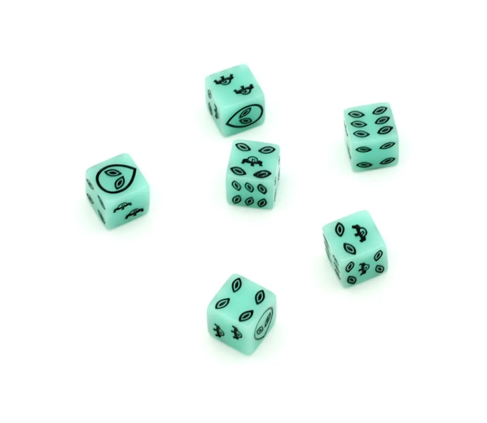 Tout Pour le Jeu Dé alien phosphorescent 16 mm
