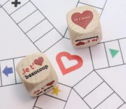 Tout Pour le Jeu Dé Amour Je t'aime en bois 20 mm