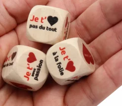 Tout Pour le Jeu Dé Amour Je t'aime en bois 20 mm