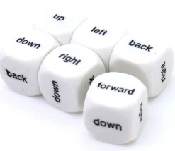 Tout Pour le Jeu Dé anglais directions up, down, right, back, forward