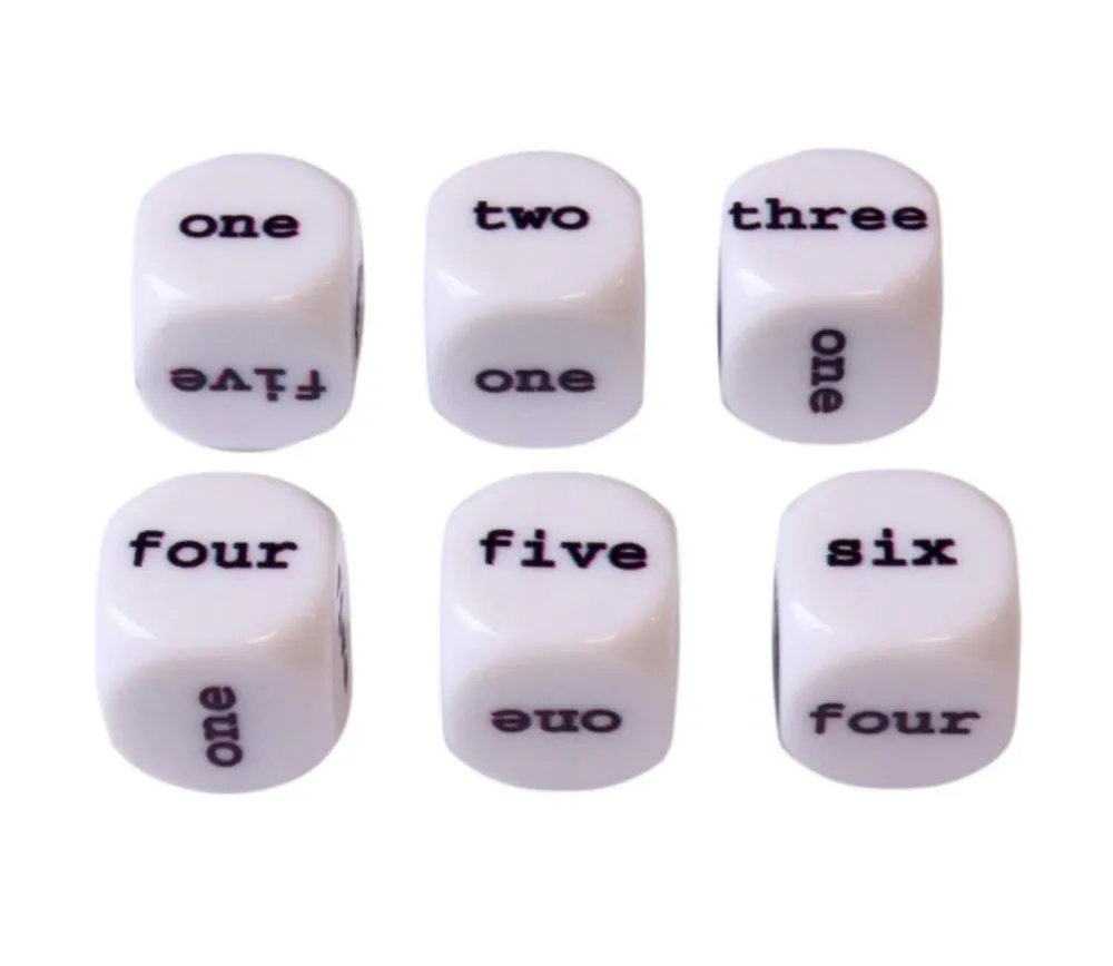 Tout Pour le Jeu Dé anglais one to six 16 mm