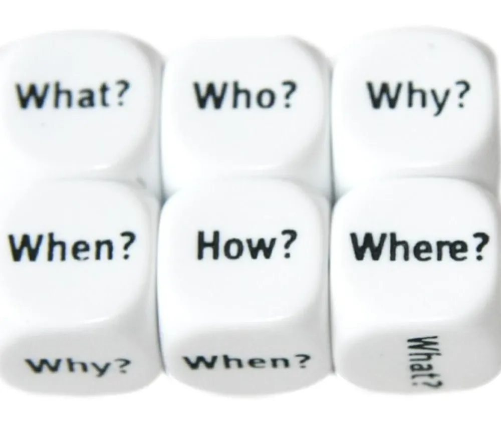 Tout Pour le Jeu Dé anglais pronom interrogatif what, how, when, where, who, why
