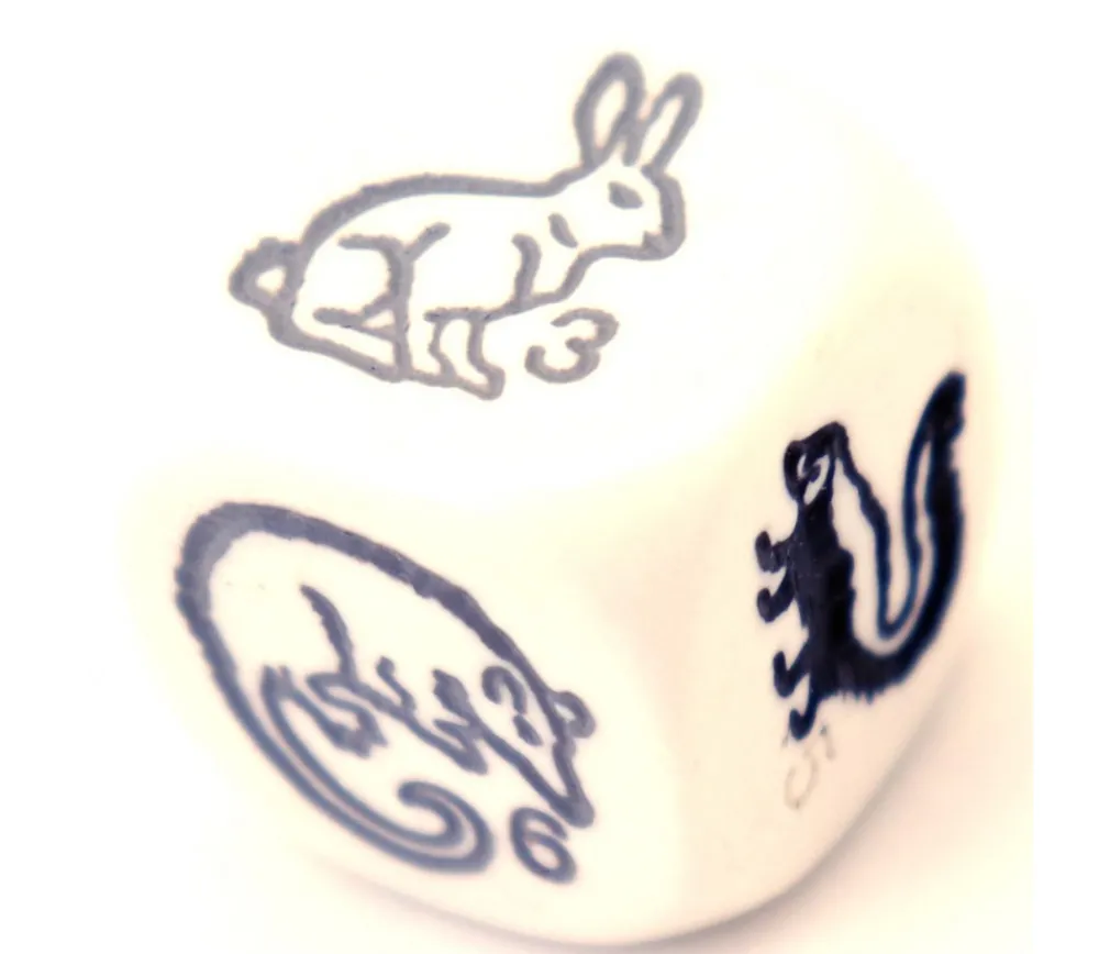 Tout Pour le Jeu Dé animaux de la forêt : écureuil, lapin raton laveur, putois, rongeur