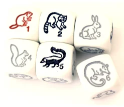 Tout Pour le Jeu Dé animaux de la forêt : écureuil, lapin raton laveur, putois, rongeur