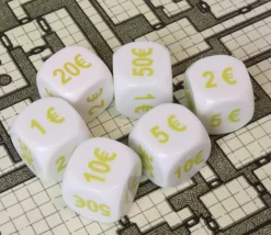 Tout Pour le Jeu Dé avec euros de 1 € à 50 €
