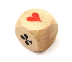 Tout Pour le Jeu Dé belote bois 3 cm atout symbole des cartes