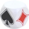 Tout Pour le Jeu Dé Belote bois blanc 3 cm atout symbole des cartes modèle 2