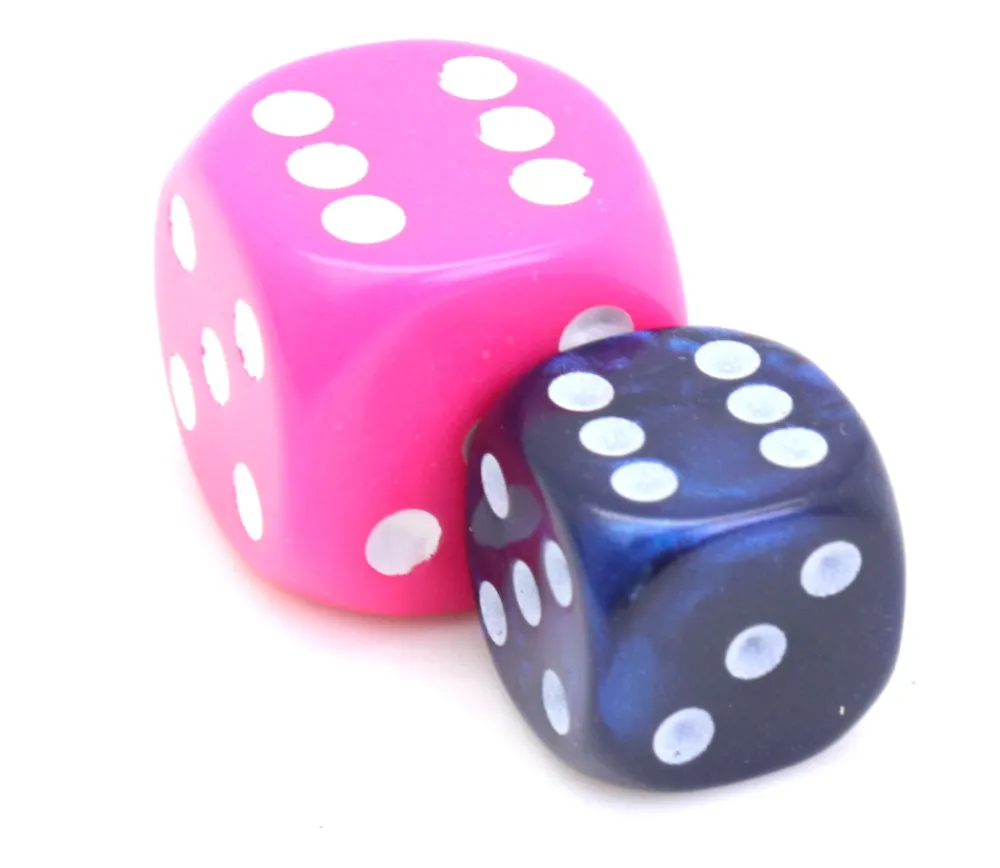 Tout Pour le Jeu Dé bleu interférence 12 mm points blancs