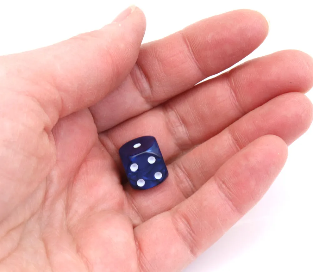 Tout Pour le Jeu Dé bleu interférence 12 mm points blancs
