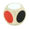 Tout Pour le Jeu Dé bois 20 mm 5 points couleurs et 1 face neutre