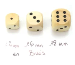 Tout Pour le Jeu Dé bois 14 mm en buis de 1 à 6 pour jeu de société