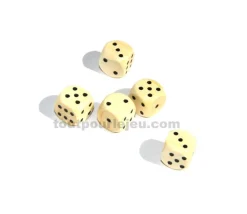 Tout Pour le Jeu Dé bois 12 mm en buis de 1 à 6 pour jeu de société